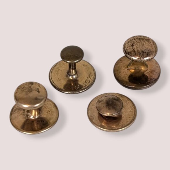 Set of 4 Antique MOP Low Profile Cufflinks (Mismatch) - Picture 4 of 6